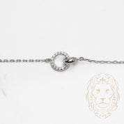 Collier - Argent pendentif cercle entrelacé pavé de cz - CHS592