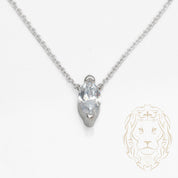 Collier - Argent pendentif solitaire pierre cz coupe marquise 1.00PTS - CHS603