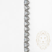 Chaîne - Argent tennis pierre cz coupe rond brillant 5mm - CHS608