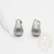 Studs - Argent mini goutte finition brossée - BOS355