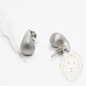 Studs - Argent mini goutte finition brossée - BOS355