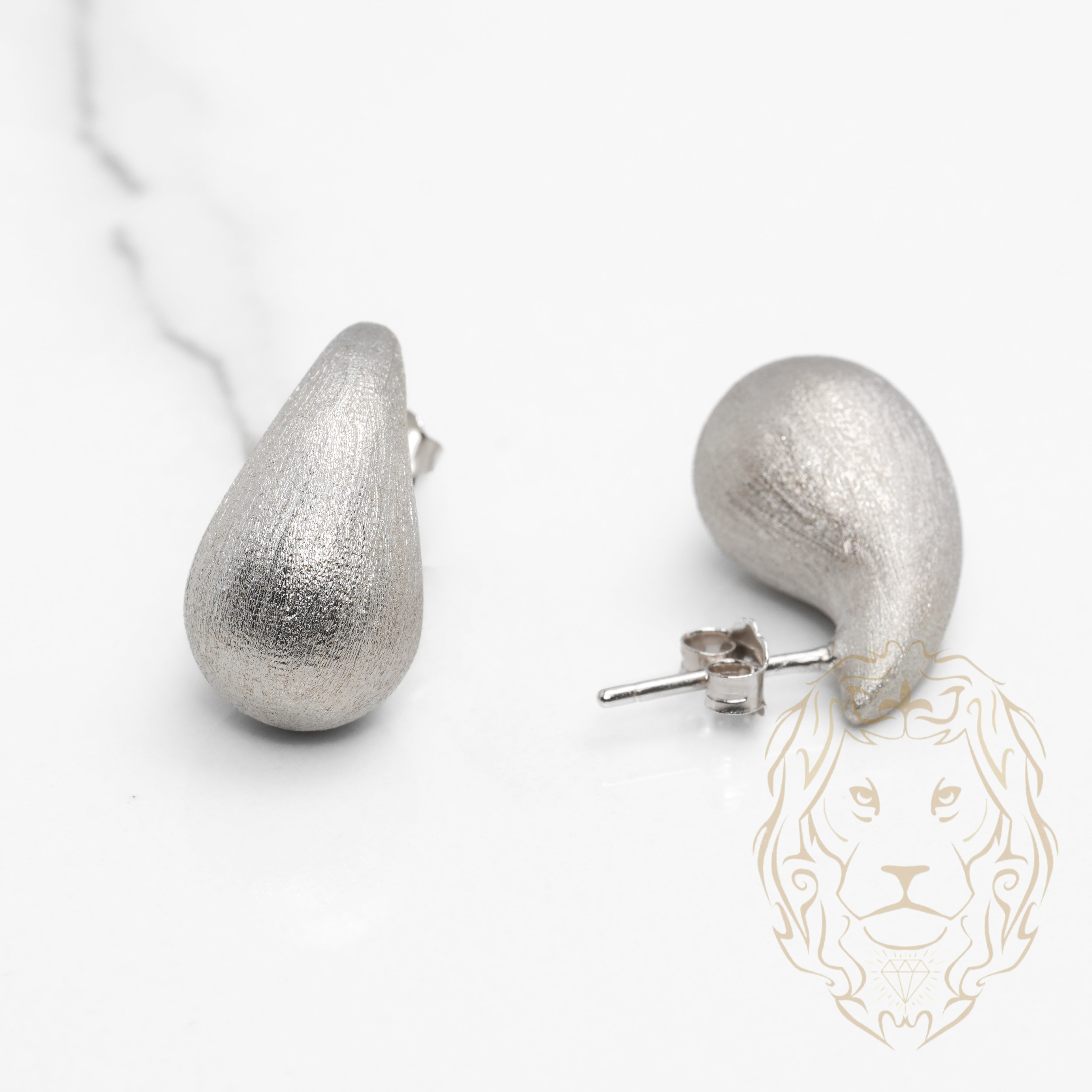 Studs - Argent goutte finition brossée - BOS356