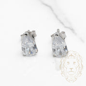 Studs - Argent zircone cubique coupe poire 1.25PTS / 8mm - BOS361