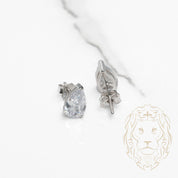 Studs - Argent zircone cubique coupe poire 1.25PTS / 8mm - BOS361