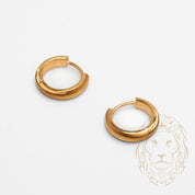 Hoops - Argent plaqué or wave cut 3mm X 11mm - BOS363