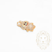 Pendentif - Or 10K jaune Labubu pavé de diamants lab VVS 1.00CT - PEGL042