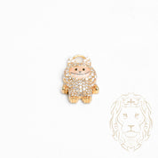 Pendentif - Or 10K jaune Labubu pavé de diamants lab VVS 1.00CT - PEGL041