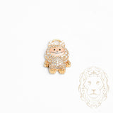 Pendentif - Or 10K jaune Labubu pavé de diamants lab VVS 1.00CT - PEGL041