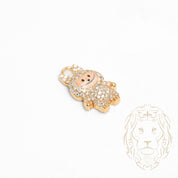 Pendentif - Or 10K jaune Labubu pavé de diamants lab VVS 1.00CT - PEGL041