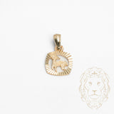 Pendentif - Or 10K jaune petit zodiaque Bélier coupe diamant - PEG811