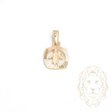 Pendentif - Or 10K jaune petit zodiaque Vierge coupe diamant - PEG816