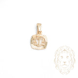 Pendentif - Or 10K jaune petit zodiaque Balance coupe diamant - PEG817