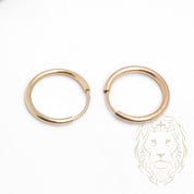 Hoops - Or 10K jaune dormeuse 2mm X 15mm - BOG963