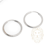 Hoops - Or 10K blanc dormeuse 2mm X 23mm - BOG965