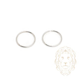 Hoops - Or 10K blanc dormeuse 0.8mm X 12mm - BOG971