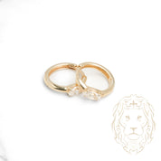 Huggies - Or 10K jaune pierre cz coupe ovale 3mm - BOG890