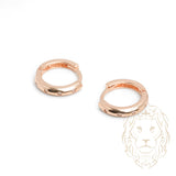 Hoops - Or 10K rose pierres cz - BOG898