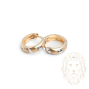 Huggies - Or 10K deux tons jaune & blanc coupe diamant - BOG899