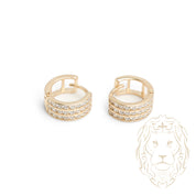 Huggies - Or 10K jaune sertis de pierres cz - BOG909