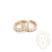 Huggies - Or 10K jaune pierres cz serties en canal - BOG911