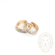 Huggies - Or 10K deux tons jaune & blanc coupe diamant - BOG912