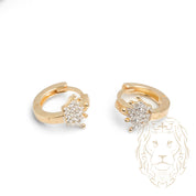 Huggies - Or 10K jaune couronne pavé de cz - BOG918