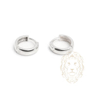 Huggies - Or 10K blanc simple 4mm X 9mm - BOG922