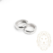 Huggies - Or 10K blanc simple 4mm X 9mm - BOG922