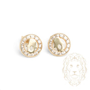 Studs - Or 10K jaune main de hamsa & pierres cz - BOG932