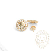 Studs - Or 10K jaune main de hamsa & pierres cz - BOG932