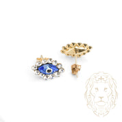 Studs - Or 10K jaune mauvais oeil en pierres cz - BOG936