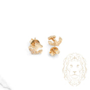 Studs - Or 10K jaune ancre pavé de cz - BOG938