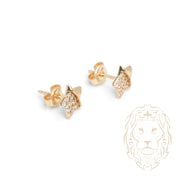 Studs - Or 10K jaune étoile pavé de cz - BOG939