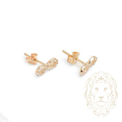 Studs - Or 10K jaune infini pavé de cz - BOG941