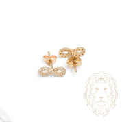 Studs - Or 10K jaune infini pavé de cz - BOG941