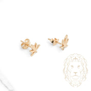 Studs - Or 10K jaune feuille de marijuana - BOG942