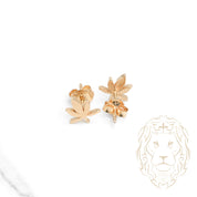 Studs - Or 10K jaune feuille de marijuana - BOG942