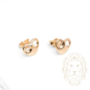 Studs - Or 10K jaune cœur troué - BOG943