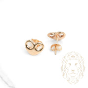 Studs - Or 10K jaune cœur troué - BOG943