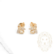 Studs - Or 10K jaune ange infini pavé de cz - BOG951