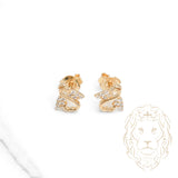 Studs - Or 10K jaune ange infini pavé de cz - BOG951