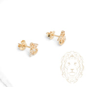 Studs - Or 10K jaune ange infini pavé de cz - BOG951
