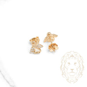Studs - Or 10K jaune ange infini pavé de cz - BOG951