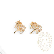 Studs - Or 10K jaune arbre pavé de cz- BOG953