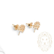 Studs - Or 10K jaune arbre pavé de cz- BOG953