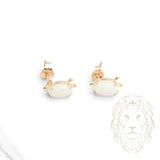 Studs - Or 10K jaune opale coupe ovale - BOG959