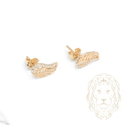 Studs - Or 10K jaune aile d'ange pavé de cz - BOG962