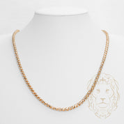 Chaîne - Or 10K deux tons jaune & blanc franco rond solide coupe diamant 4.2mm - CHG791