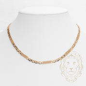 Collier - Or 10K jaune mixte marin & perlée 4.7mm - CHG797