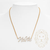 Collier - Or 10K deux tons jaune & blanc pendentif "Nana" pavé de diamants lab VVS 2.00CT - CHGL016